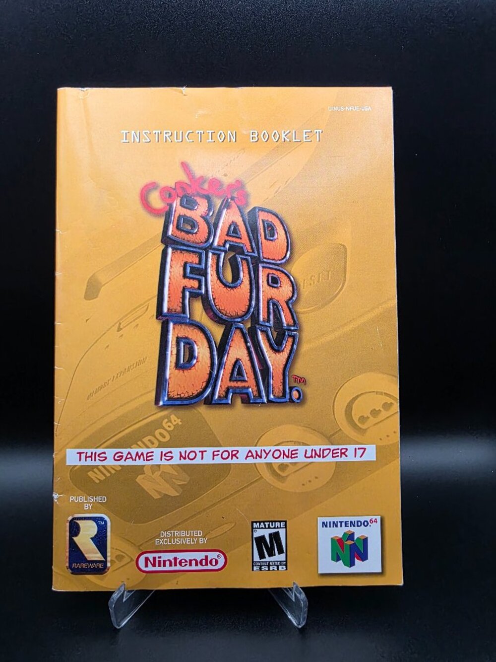 Conker's Bad Fur Day Nintendo 64 N64 Manual Instruction Booklet Only